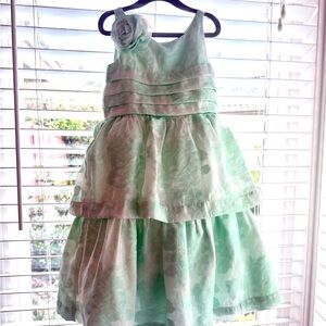 Janie and Jack Green mint Tiered Dress